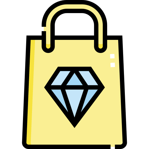 Shopping bag shopping bag diamond buy icon