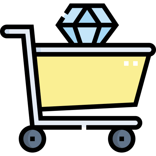 Shopping cart fashion commerce and shopping buy icon