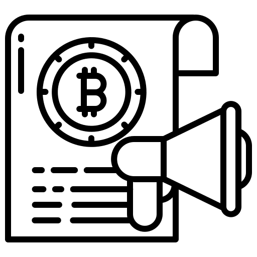 Announcement promotion digital money finance icon