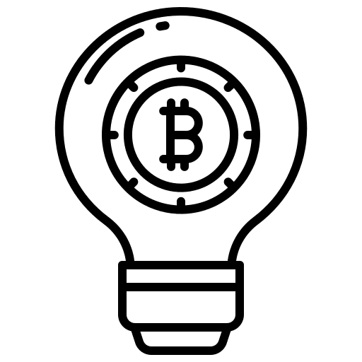 Bulb idea cryptocurrency invention icon
