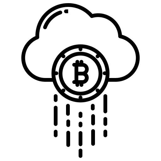 Cloud computing digital currency storage icon