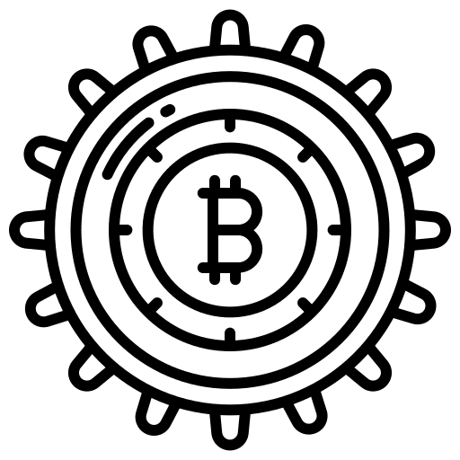 Settings digital currency settings business and finance icon