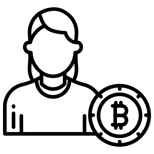 User coin business and finance person icon