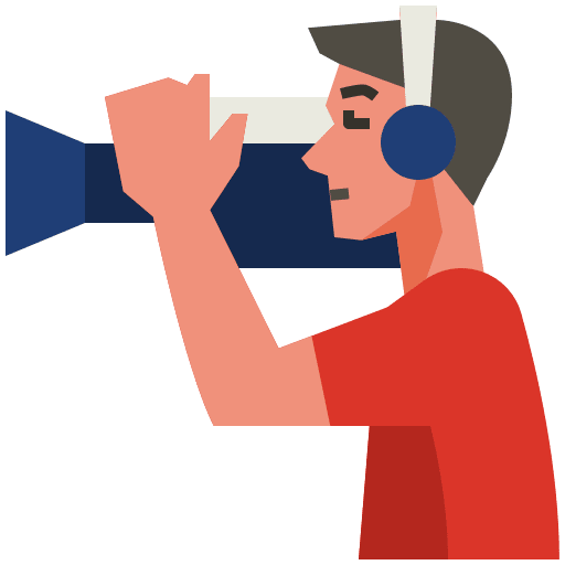 Cameraman cinematographer camera operator user icon