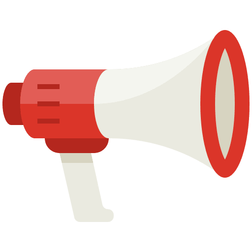 Megaphone advertising announcement communications icon Megaphone advertising announcement communications icon