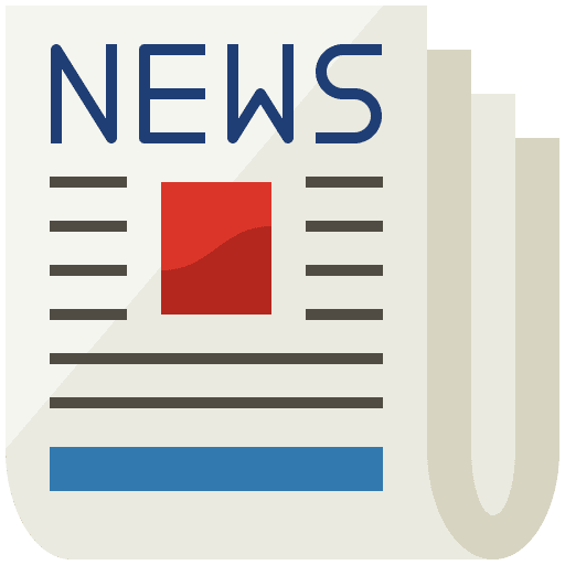 Newspaper communications news bulletin icon