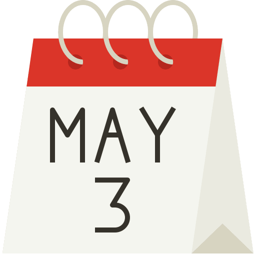Calendar journal may calendar icon Calendar journal may calendar icon