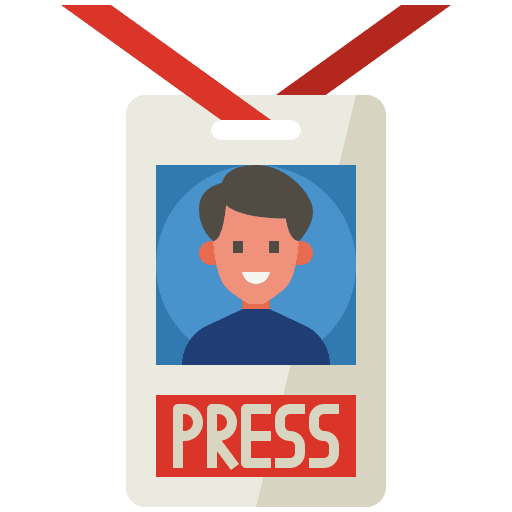 Press card media press card journalist icon Press card media press card journalist icon
