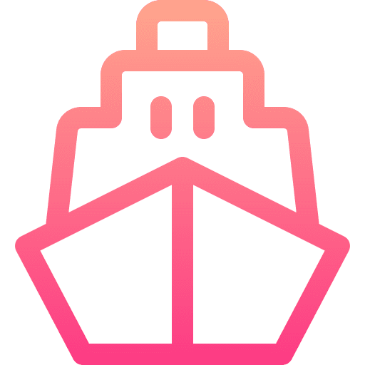 Cruise vessel yacht transportation icon