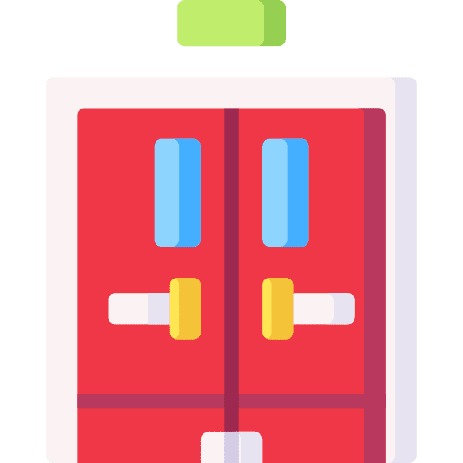 Emergency fire exit security door icon