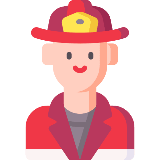 Fireman occupation man firefighter icon