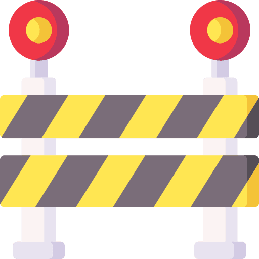 Barrier road block no entry road icon Barrier road block no entry road icon