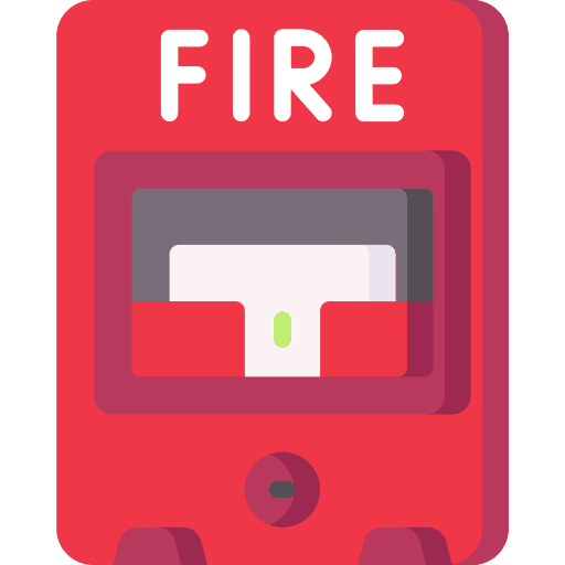 Fire alarm security caution fire button icon Fire alarm security caution fire button icon