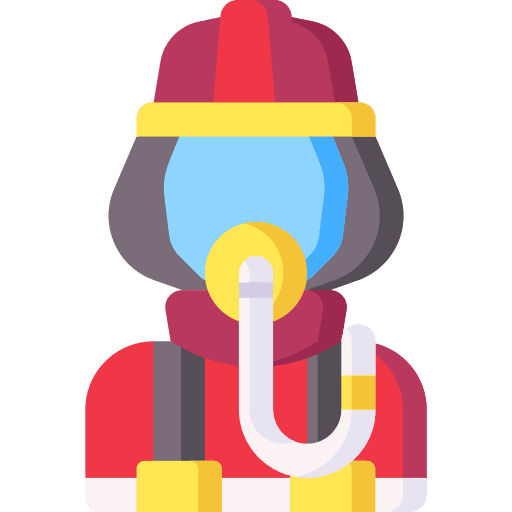 Fireman user profession job icon Fireman user profession job icon