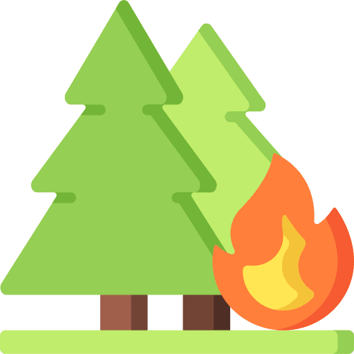 Wildfire tree burning fire icon Wildfire tree burning fire icon