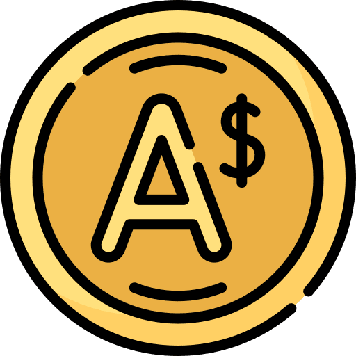 Australian dollar business and finance currency money icon