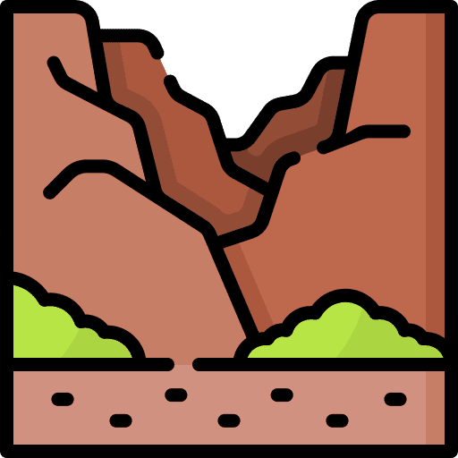 King canyon landscape australia nature icon