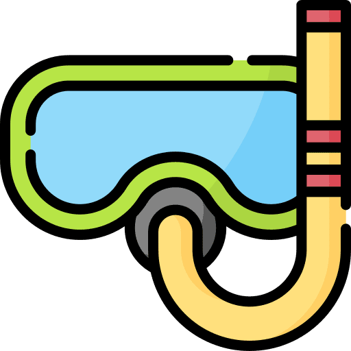 Snorkle water sports hobby sports and competition icon
