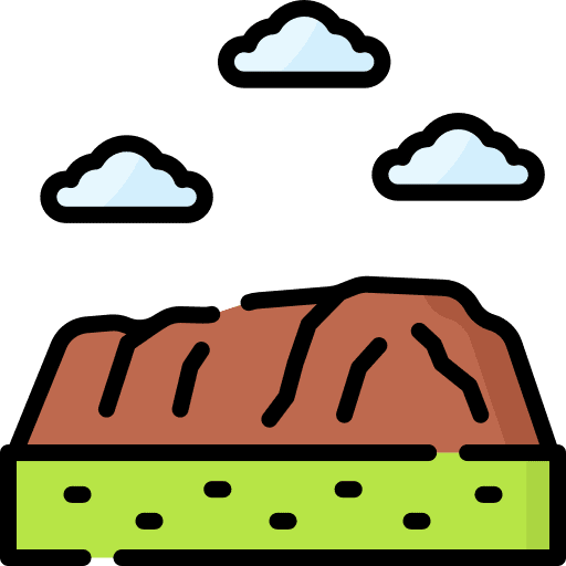 Uluru landmark travel nature icon Uluru landmark travel nature icon