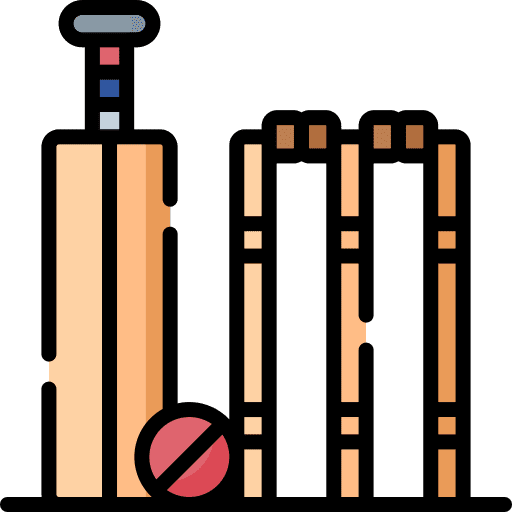 Cricket team sports ball bat icon Cricket team sports ball bat icon