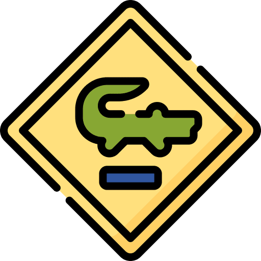Crocodile sign crocodile danger icon Crocodile sign crocodile danger icon