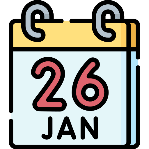 National day national day 26 schedule icon National day national day 26 schedule icon