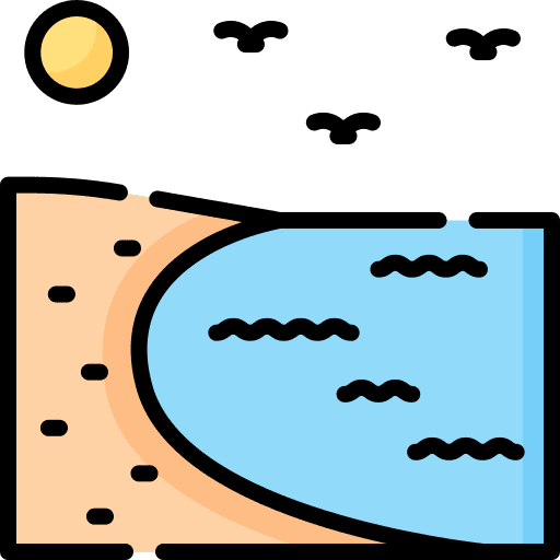 Beach sun nature ocean icon Beach sun nature ocean icon