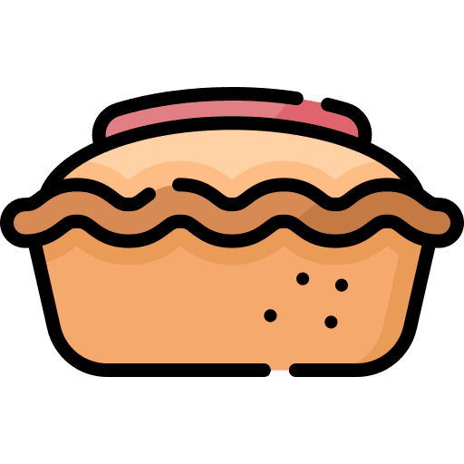 Meat pie traditional dish food and restaurant gastronomy icon Meat pie traditional dish food and restaurant gastronomy icon
