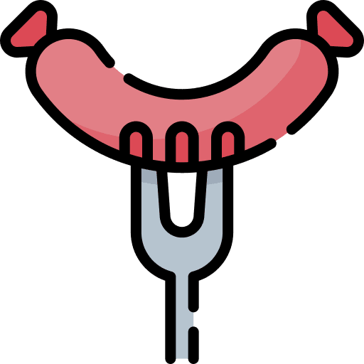 Sausage bbq fork barbecue icon Sausage bbq fork barbecue icon