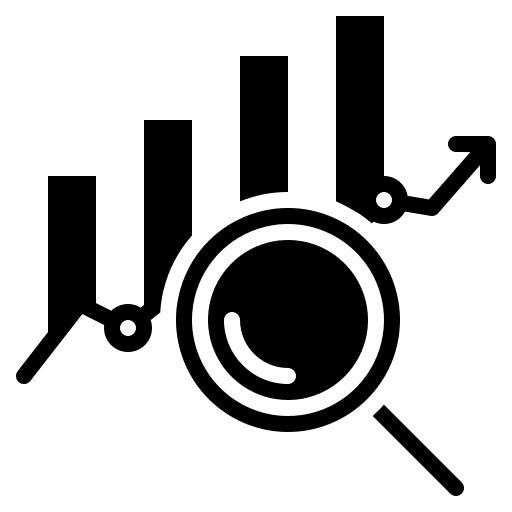 Analytic statistics business and finance marketing icon