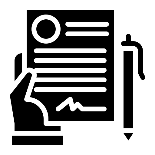 Contract signature enroll document icon Contract signature enroll document icon