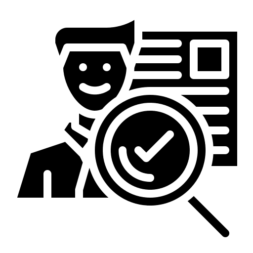 Employee cv employee hired icon