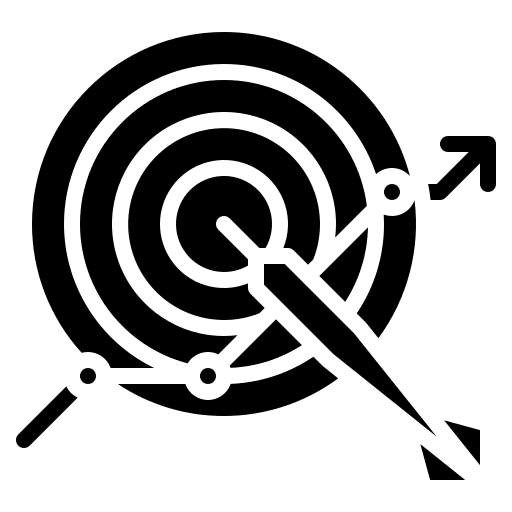 Mission arrow finance business and finance icon Mission arrow finance business and finance icon