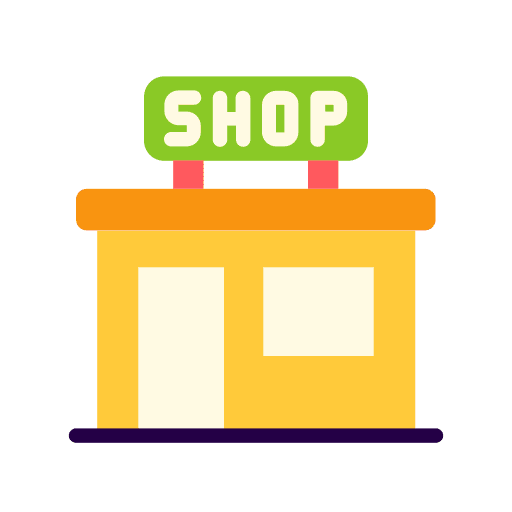 Retail store shopping supermarket architecture and city icon Retail store shopping supermarket architecture and city icon