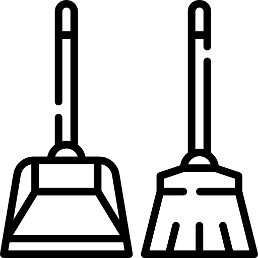 Dustpan furniture and household hygiene clean icon