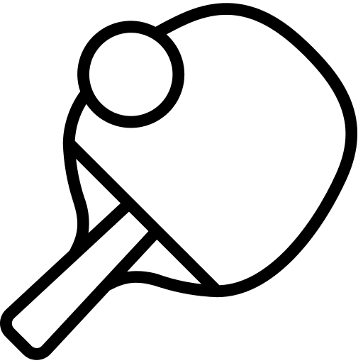 Ping pong table ping pong racket icon