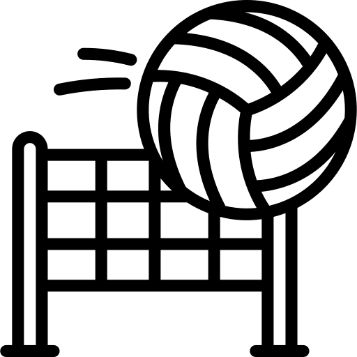Volleyball net game sports and competition icon