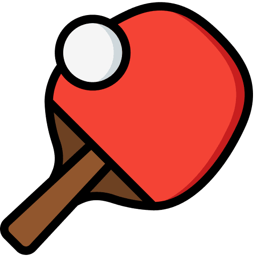 Ping pong ball sport racket icon