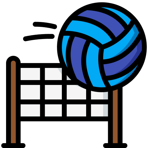 Volleyball beach net sports and competition icon