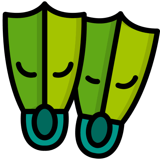 Flippers scuba sports and competition swim icon Flippers scuba sports and competition swim icon