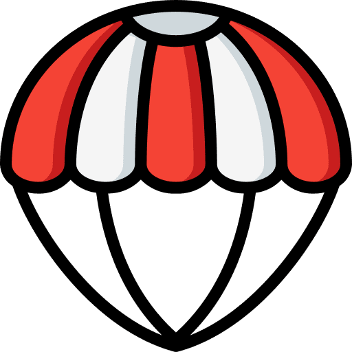 Parachute parachute fall safety icon Parachute parachute fall safety icon