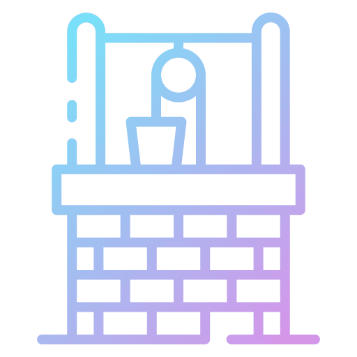 Water well gardening architecture water icon Water well gardening architecture water icon