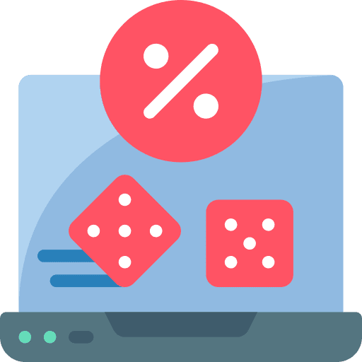 Laptop probability playing laptop icon