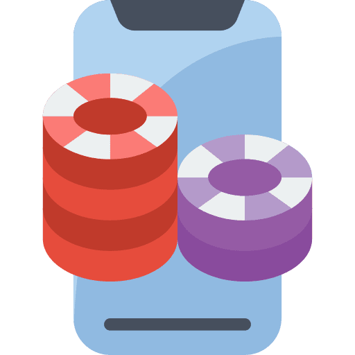 Poker chips poker smartphone online game icon