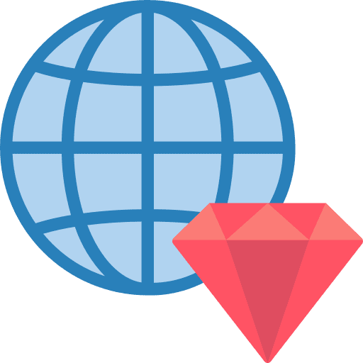 Diamond gem browser internet icon