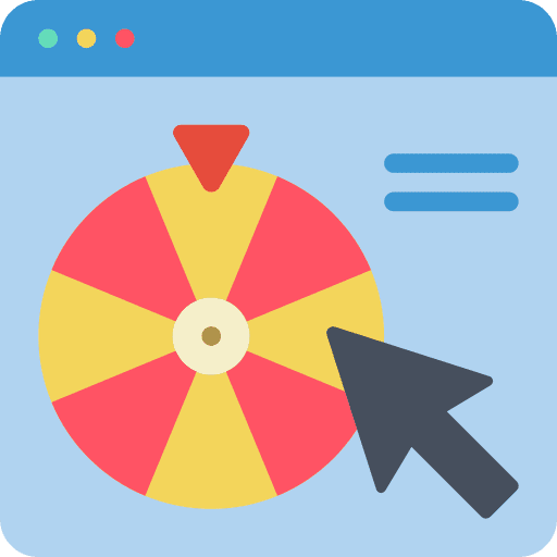 Fortune wheel entertainment casino game icon