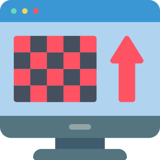 Online gambling up arrow raising poker icon