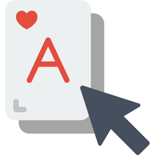 Poker cards click casino black jack icon
