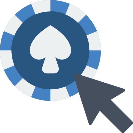 Poker chip pointer entertainment clicker icon