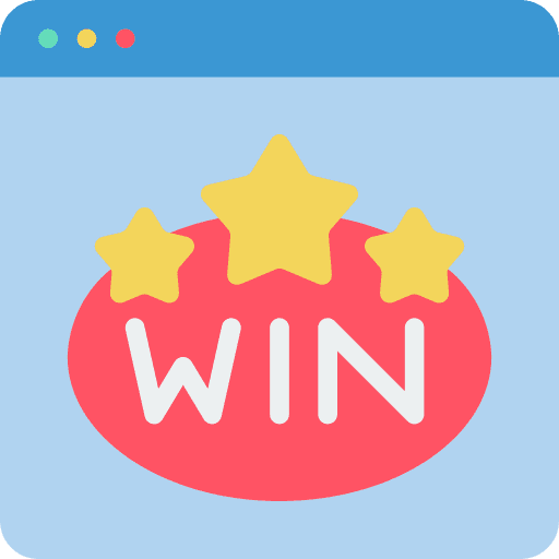 Winner winner prizes stars icon